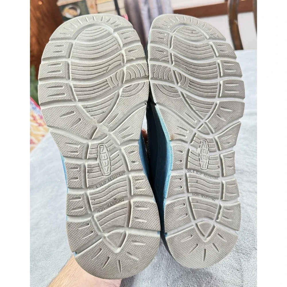 Keen Shoes Womens Size 8.5 Blue Gray ESD Slip Resistant Safety Work 1017074M‎